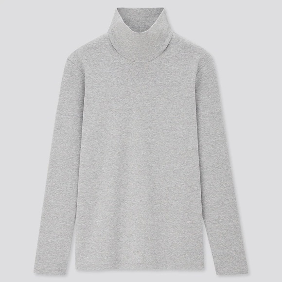 Uniqlo Tops - Uniqlo Stretch Cotton Turtleneck Long-Sleeve Shirt, Size Medium